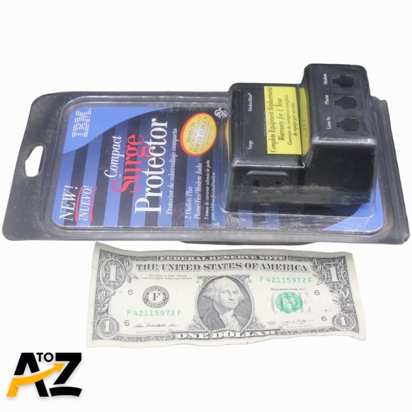 IBM 2 Outlet Compact Travel Surge Protector Fax/Modem Protection 051748 NIP - Picture 4 of 12
